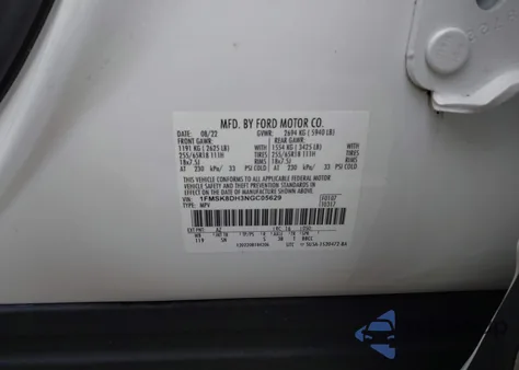 2022 Ford Explorer Xlt из США, поврежденный, VIN 1FMSK8DH3NGC05629